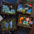 掐丝珐琅胡桃木首饰盒 Walnut Wood Jewellery Box with Cloisonné Enamel Design