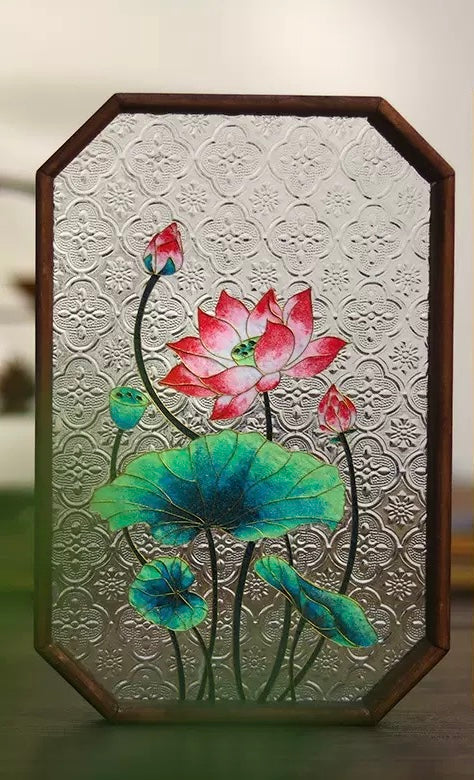 掐丝珐琅玻璃盘 Cloisonné Glass Plate