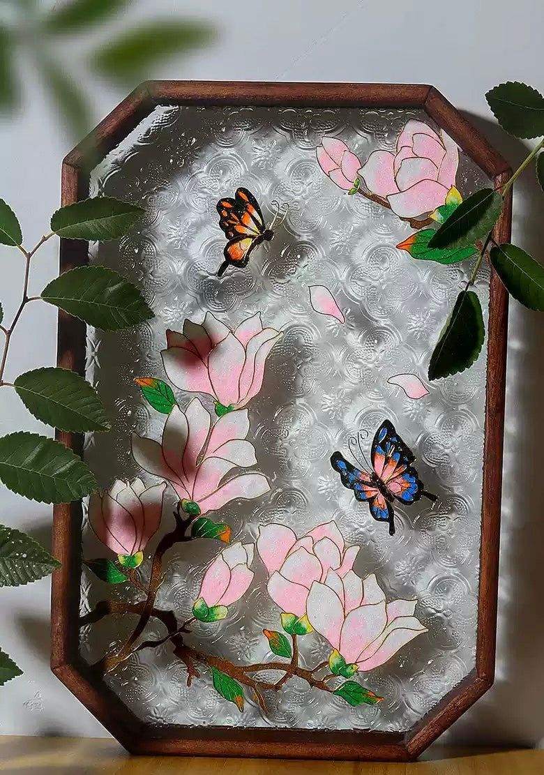掐丝珐琅玻璃盘 Cloisonné Glass Plate