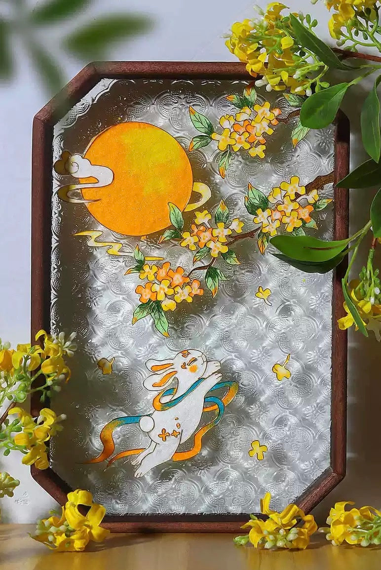 掐丝珐琅玻璃盘 Cloisonné Glass Plate